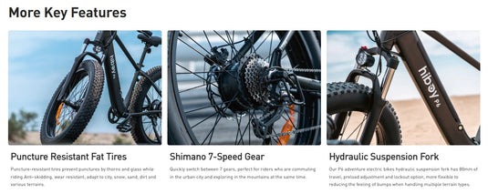 HiBoy P6 Fat Tire Front-Suspension Electric Bike