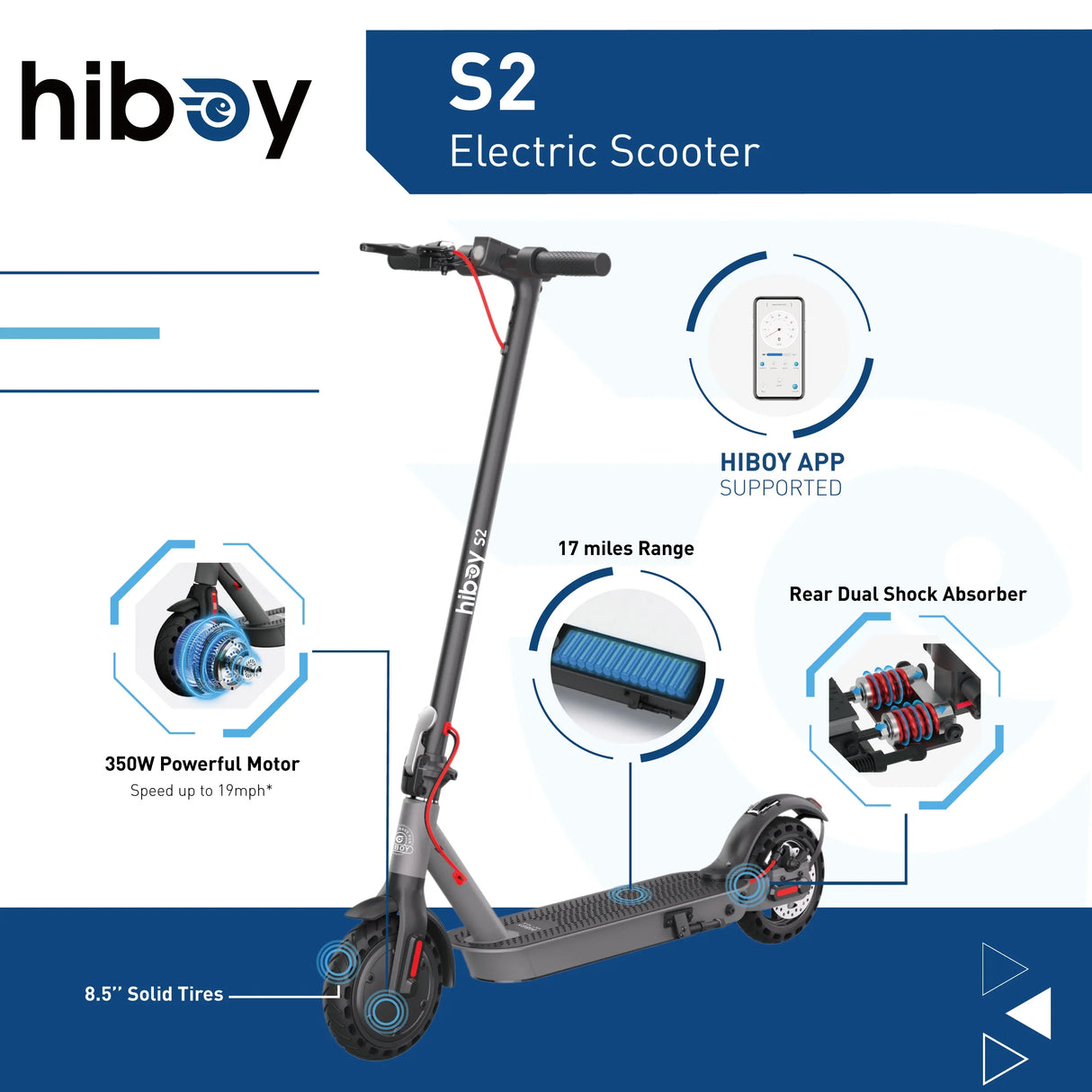 Hiboy S2 Electric Scooter Hiboy{{Shop name}}