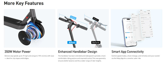 Hiboy S2 Nova Electric Scooter (Recommended for height 4'11" - 6'1")